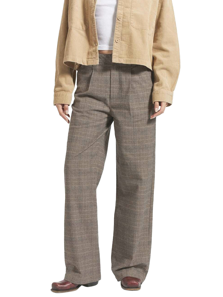 Ludlow Trouser - Brown & Cream Houndstooth