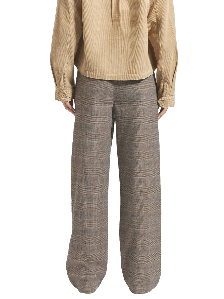 Ludlow Trouser - Brown & Cream Houndstooth