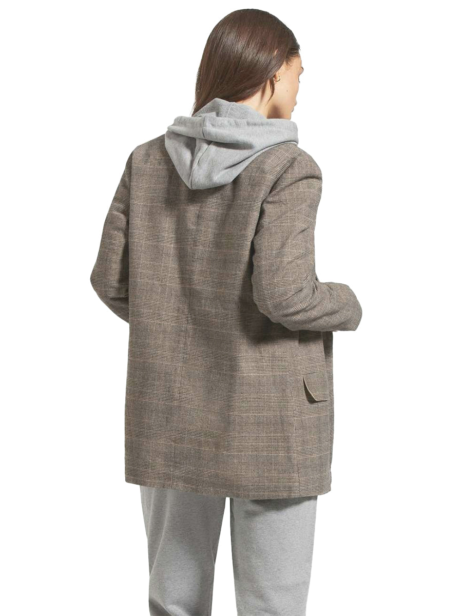 Manhattan Blazer - Brown & Cream Houndstooth