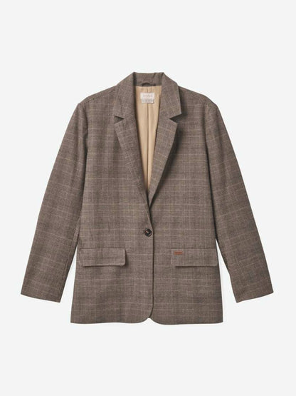 Manhattan Blazer - Brown & Cream Houndstooth