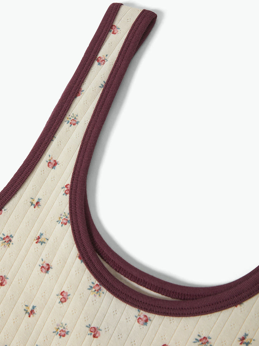 Off Duty A-Tank - Floral Pointelle