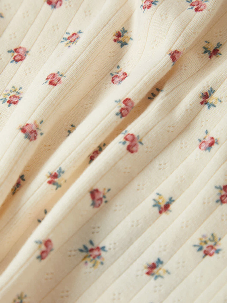 Off Duty A-Tank - Floral Pointelle