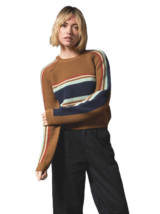 Racing Stripe Sweater - Washed Copper