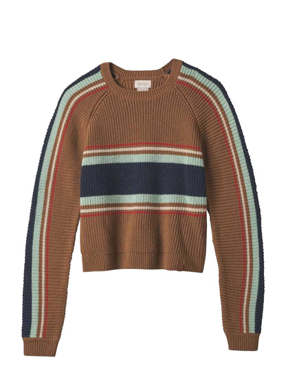 Racing Stripe Sweater - Washed Copper