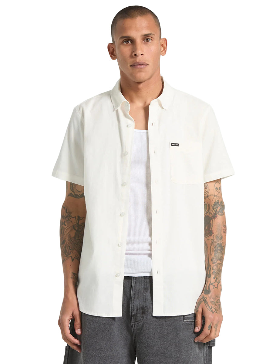 Sanford Oxford Short Sleeve Shirt - Off White