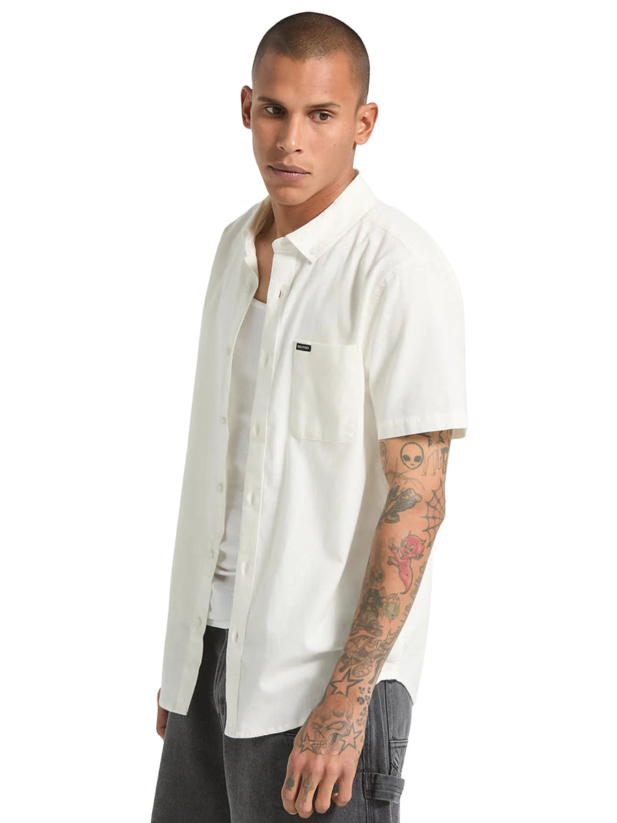Sanford Oxford Short Sleeve Shirt - Off White