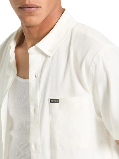 Sanford Oxford Short Sleeve Shirt - Off White