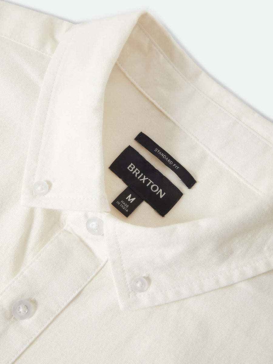 Sanford Oxford Short Sleeve Shirt - Off White