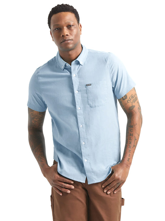 Sanford Oxford Short Sleeve Shirt - Blue Aura