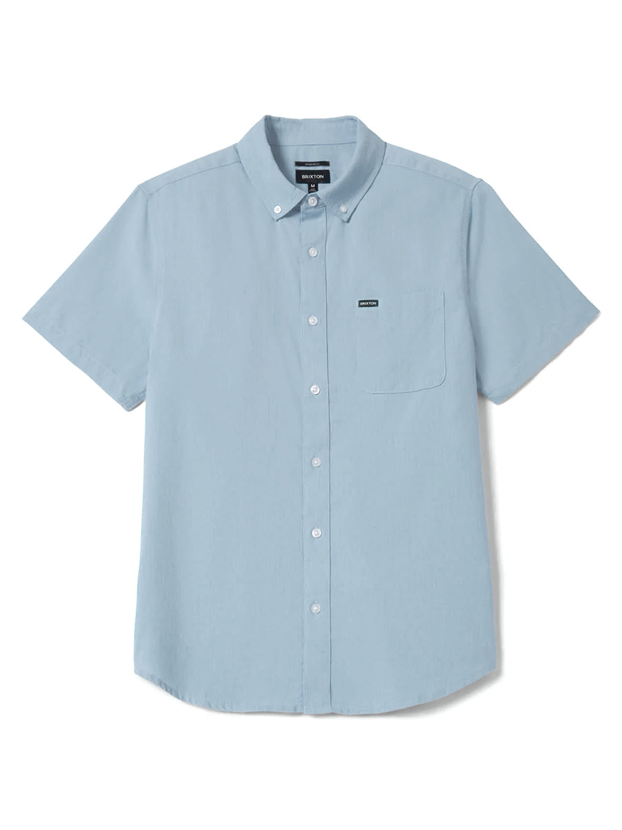 Sanford Oxford Short Sleeve Shirt - Blue Aura