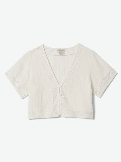 Seaside Eyelet Top - Off White