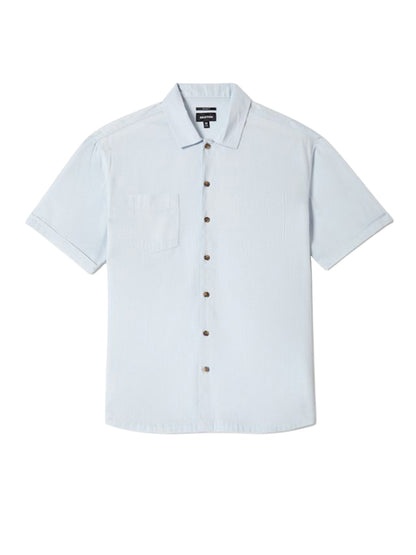 The Vintage Short Sleeve Shirt - Blue Aura
