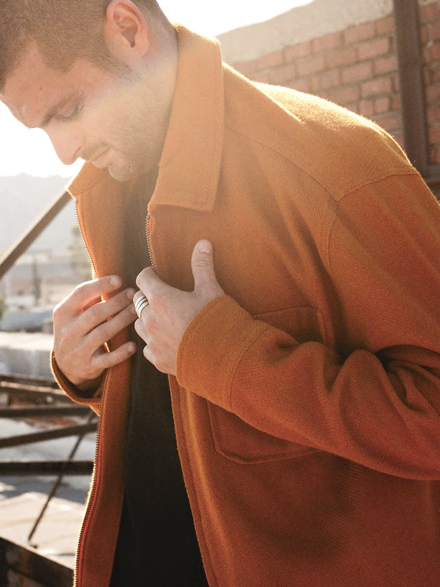 Union Full Zip Flannel - Rustic Caramel