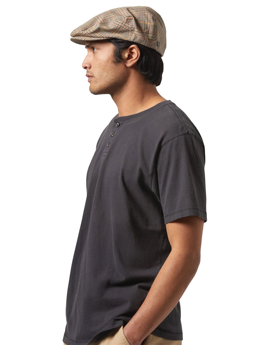 Vintage Short Sleeve Henley - Black Sol