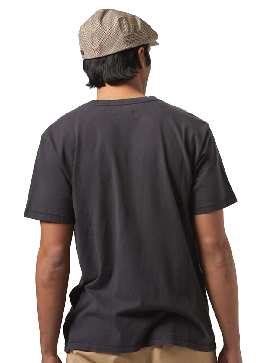 Vintage Short Sleeve Henley - Black Sol