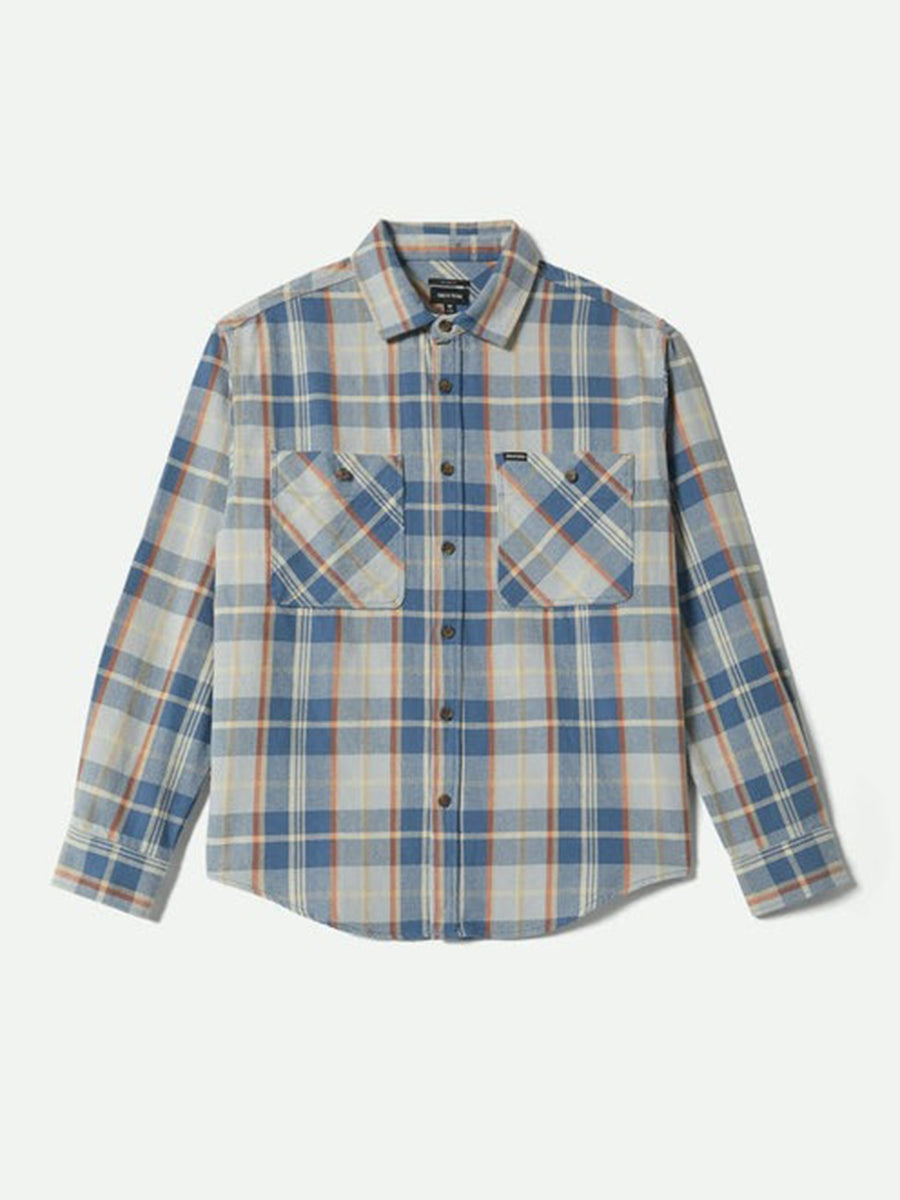Vintage Wash Flannel - Blue & Orange