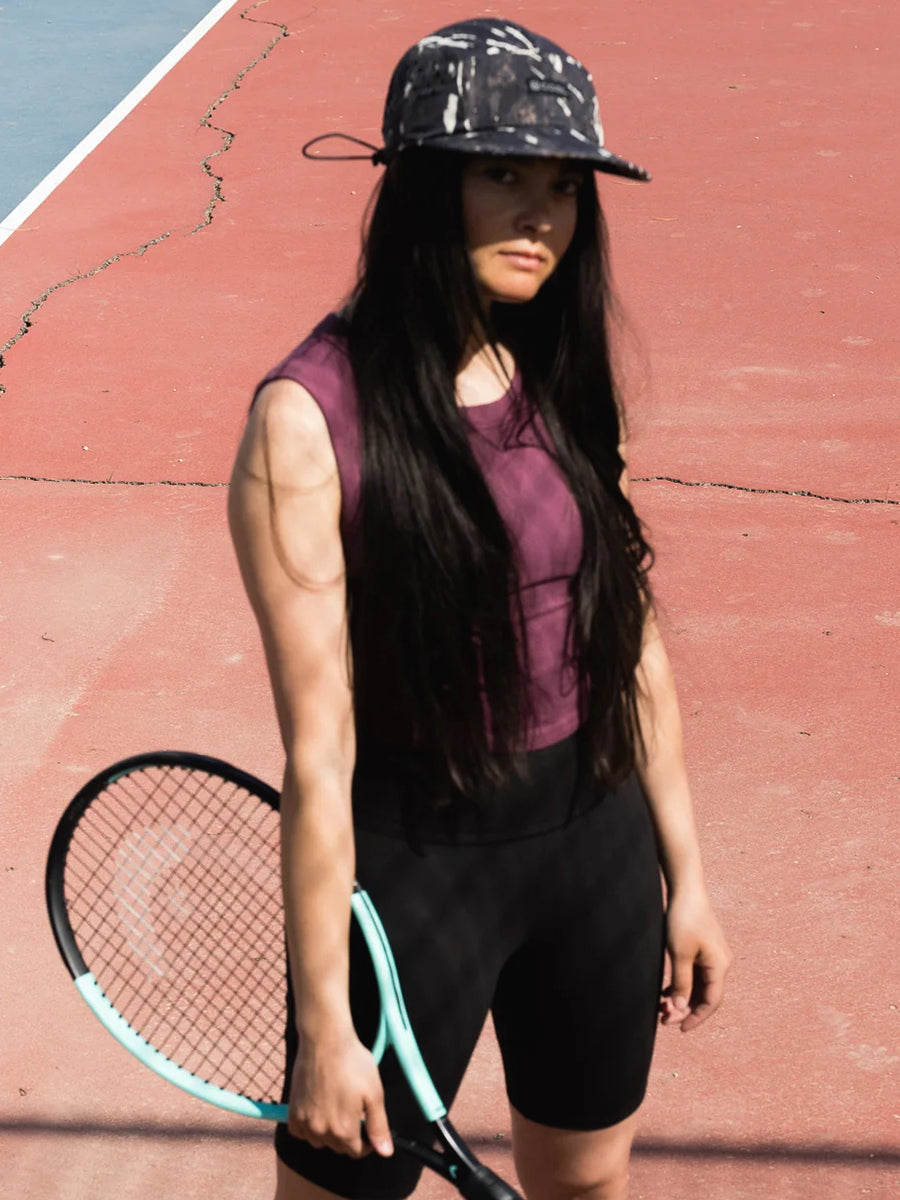 The Provo 5-Panel Hat - Bone & Nectarine
