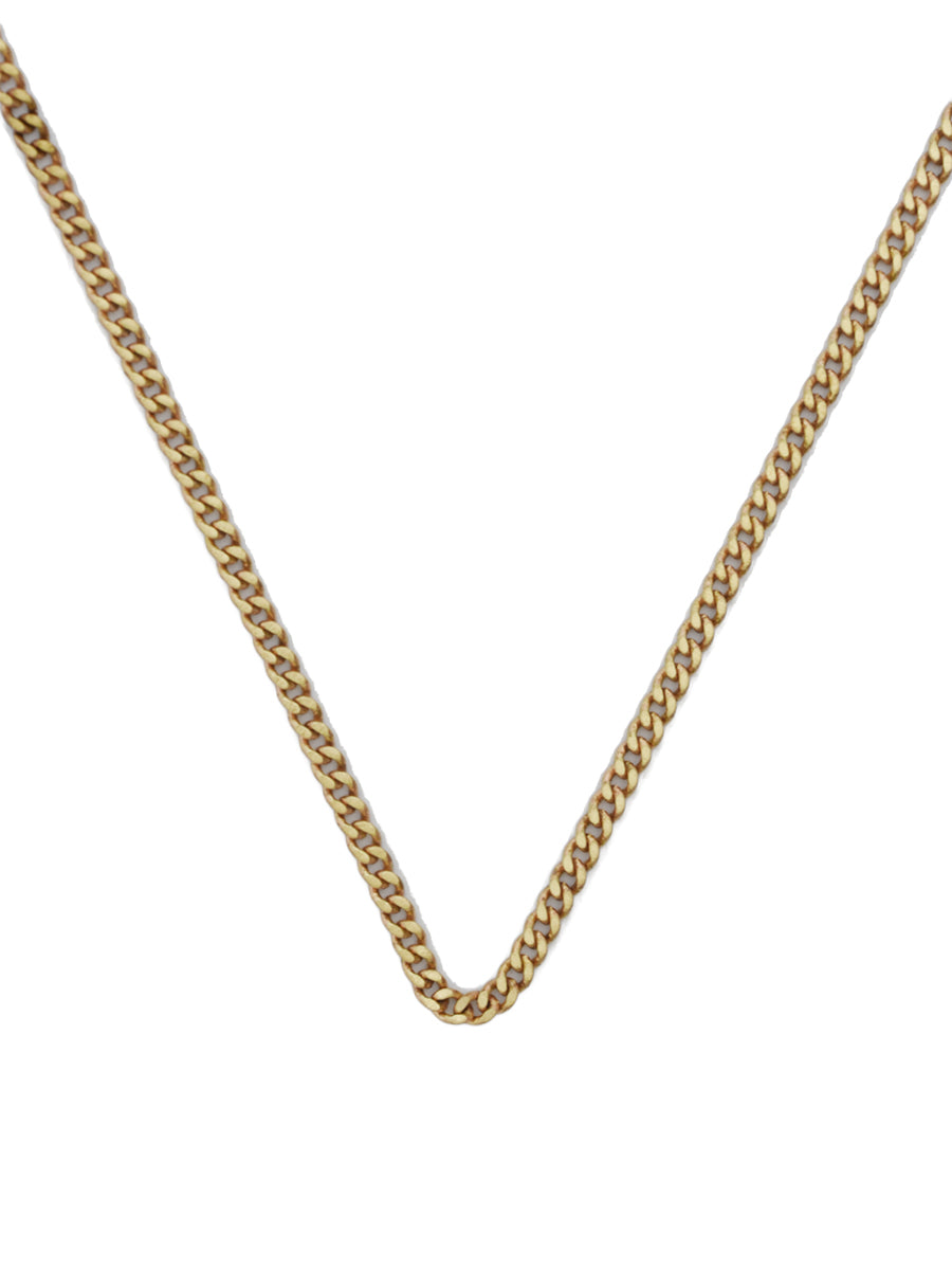 3mm Cuban Necklace - Brass