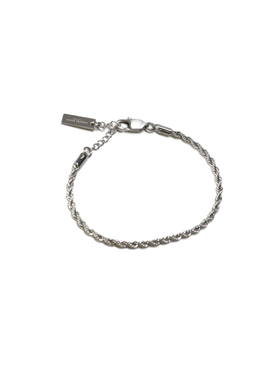 3mm Thin Rope Chain Bracelet - Steel