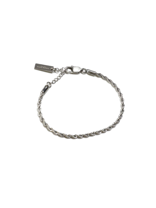 3mm Thin Rope Chain Bracelet - Steel