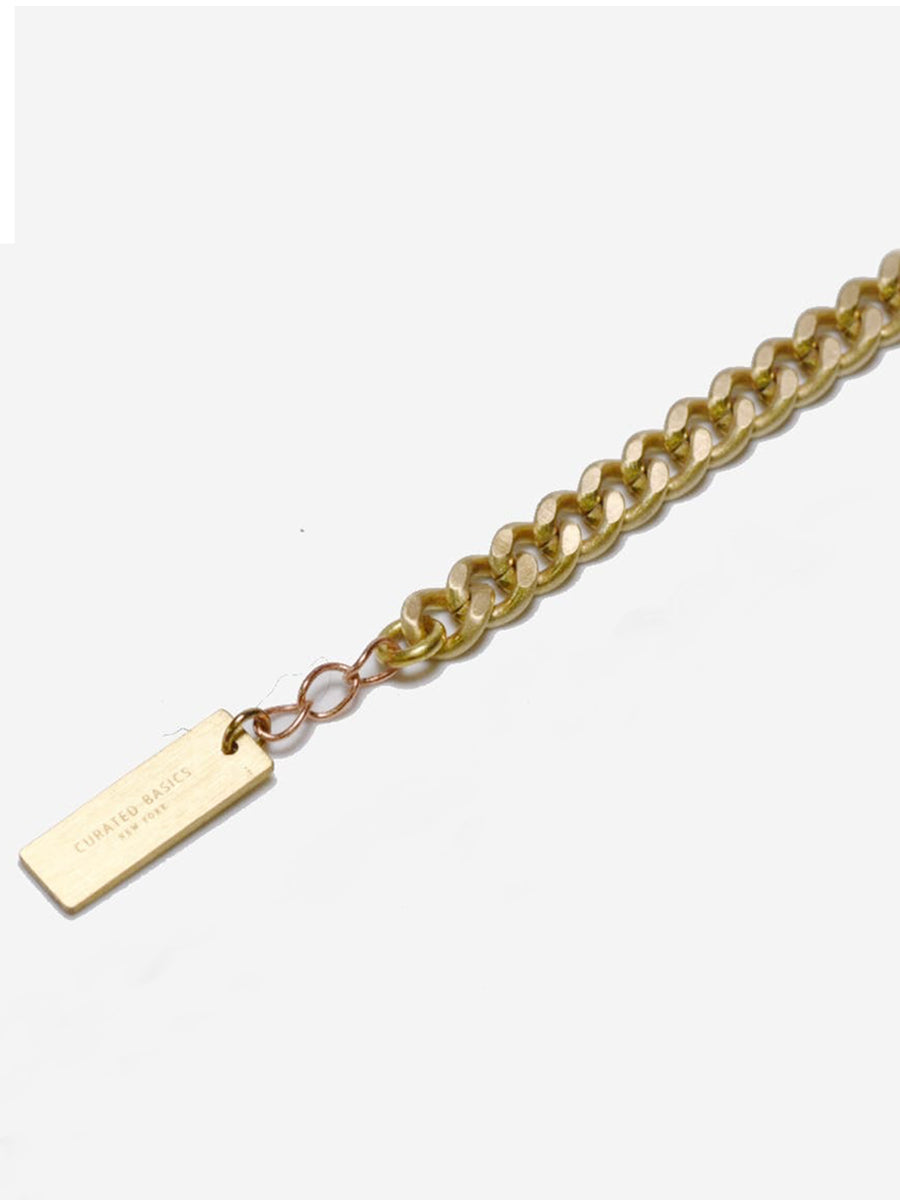 5mm Thin Chain Bracelet - Brass
