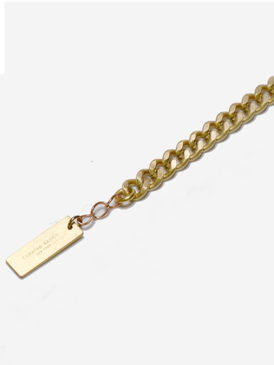 5mm Thin Chain Bracelet - Brass