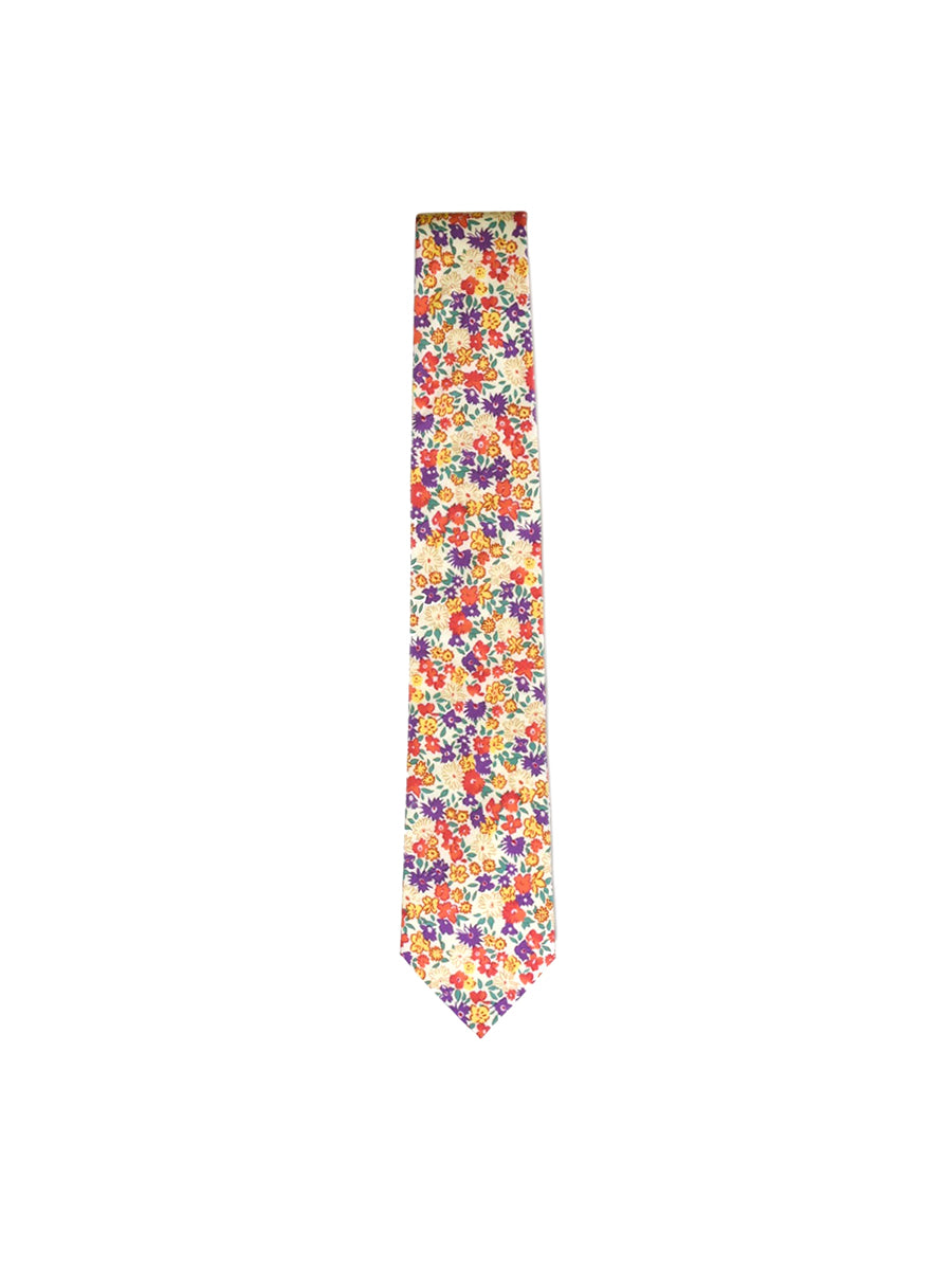 Floral Cotton Tie - English Wildflower