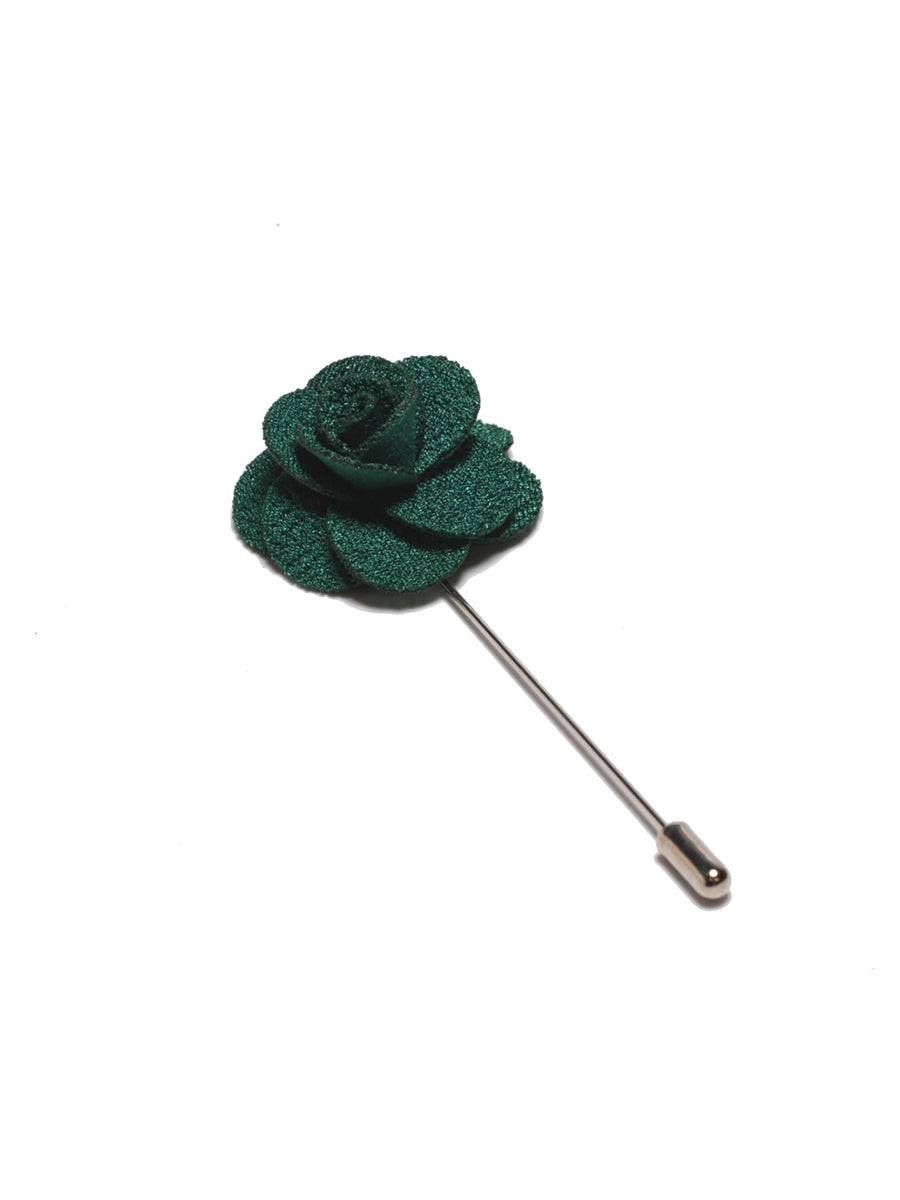 Floral Lapel Pin - Grey