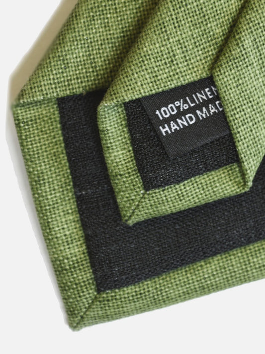 Linen Tie - Moss Green
