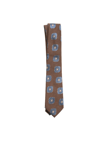Medallion Tie - Brown