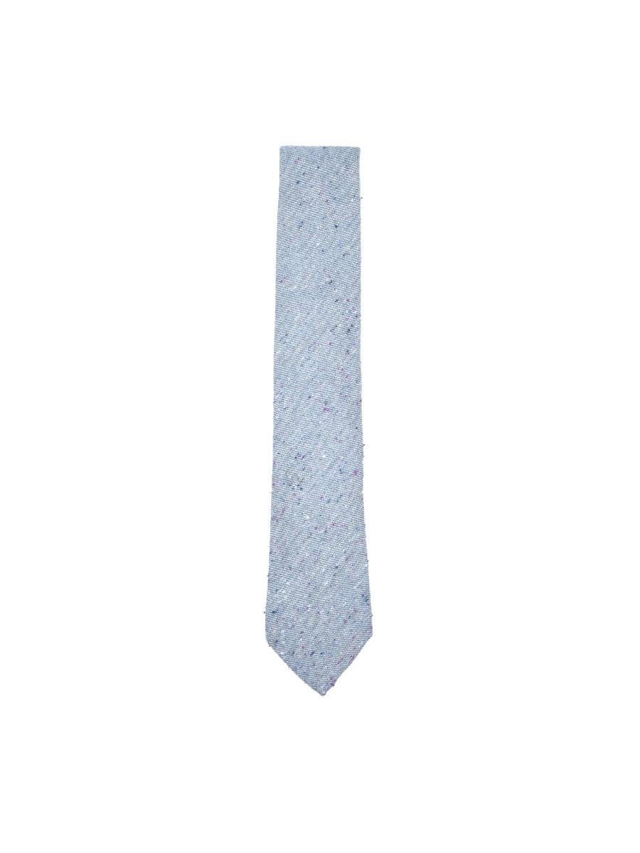 Speckled Wool-Blend Tie - Blue