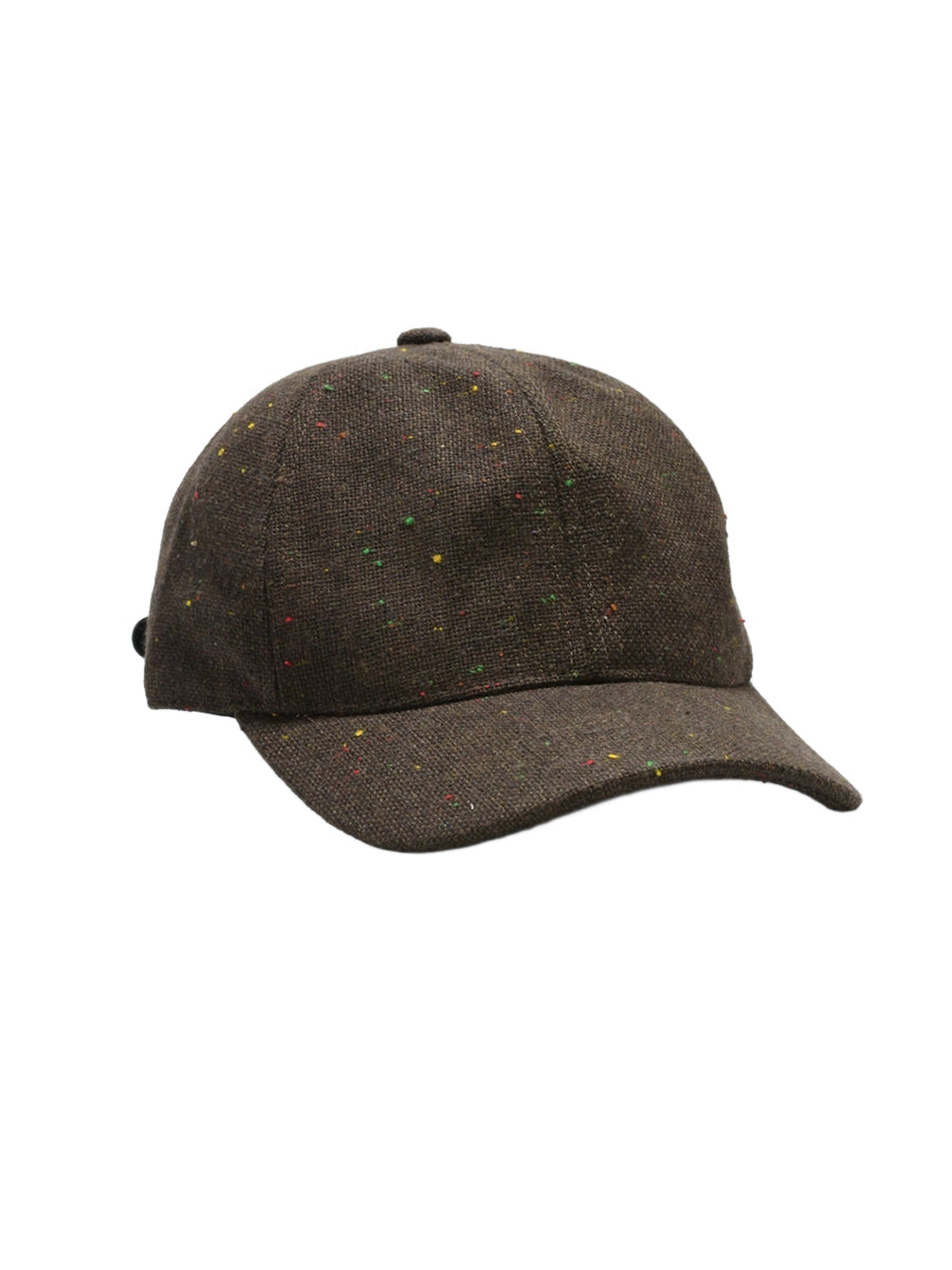 Speckled Wool Basball Hat - Dark Brown