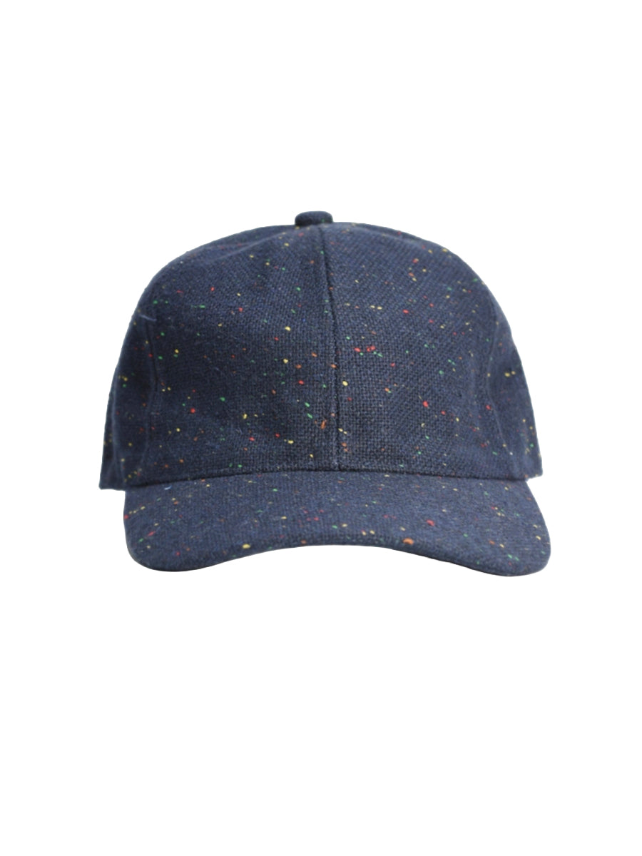 Speckled Wool Baseball Hat - Navy