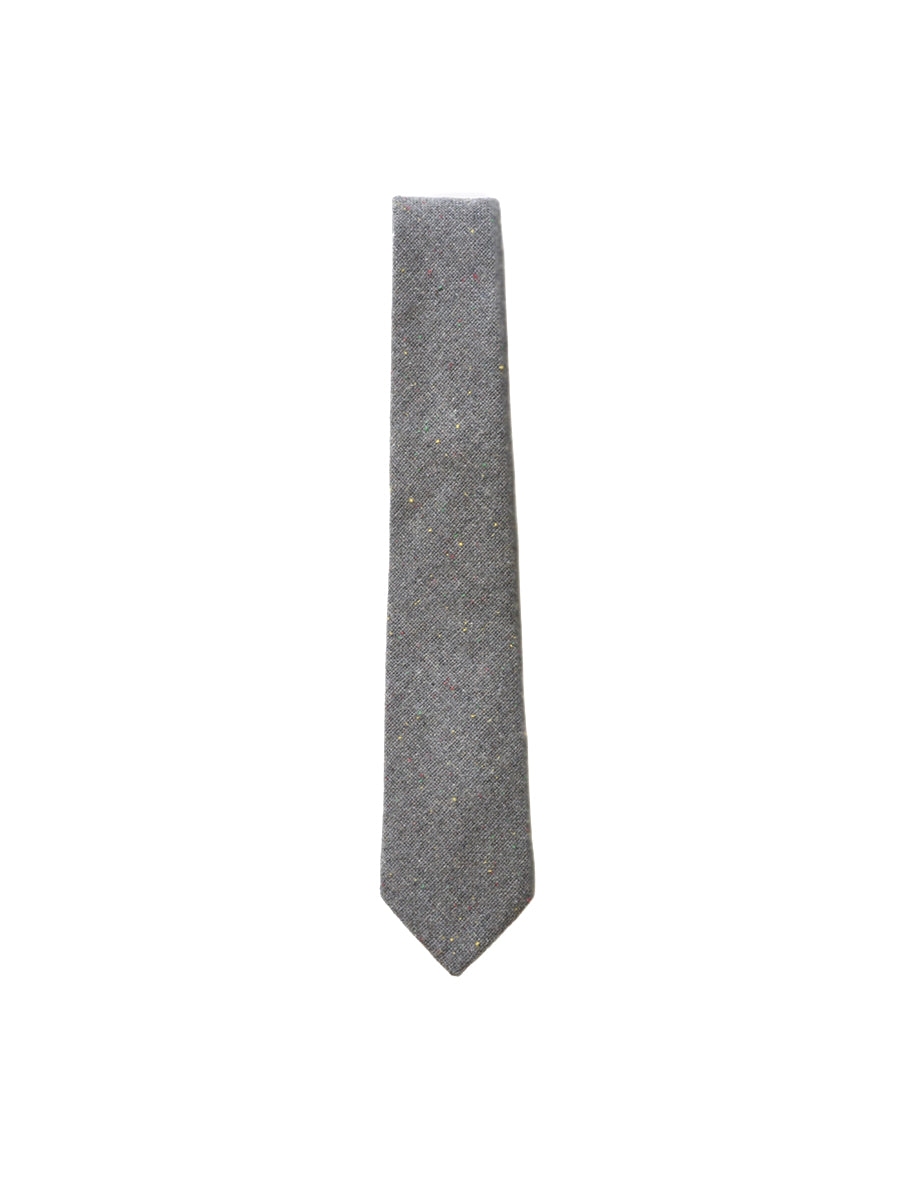 Speckled Wool Tie - Ash Grey