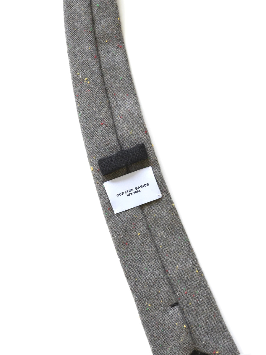Speckled Wool Tie - Ash Grey