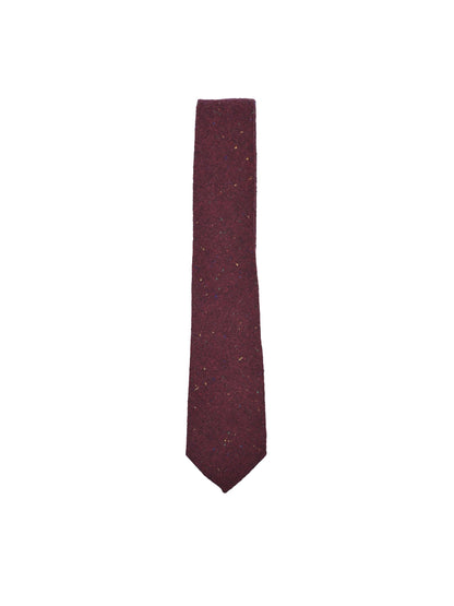 Speckled Wool Tie - Burgundy