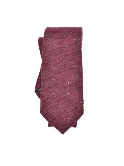 Speckled Wool Tie - Burgundy