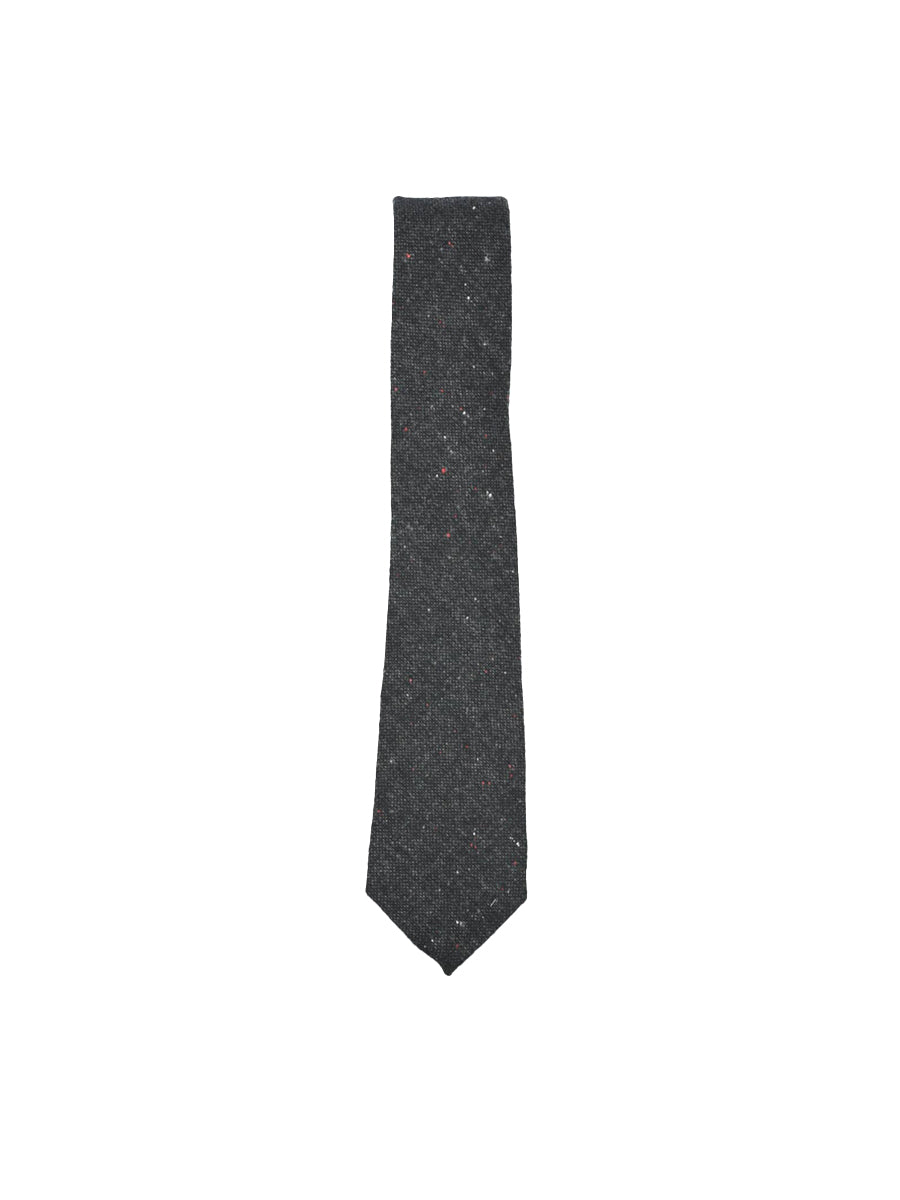 Speckled Wool Tie - Charcoal