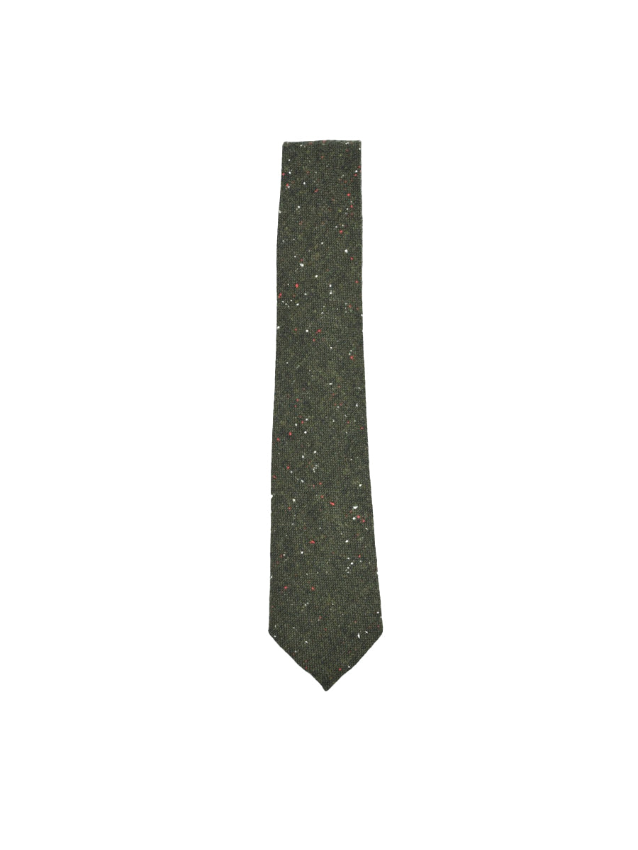 Speckled Wool Tie - Dark Green