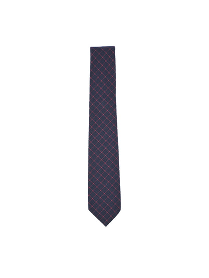 Window Pane Tie - Navy