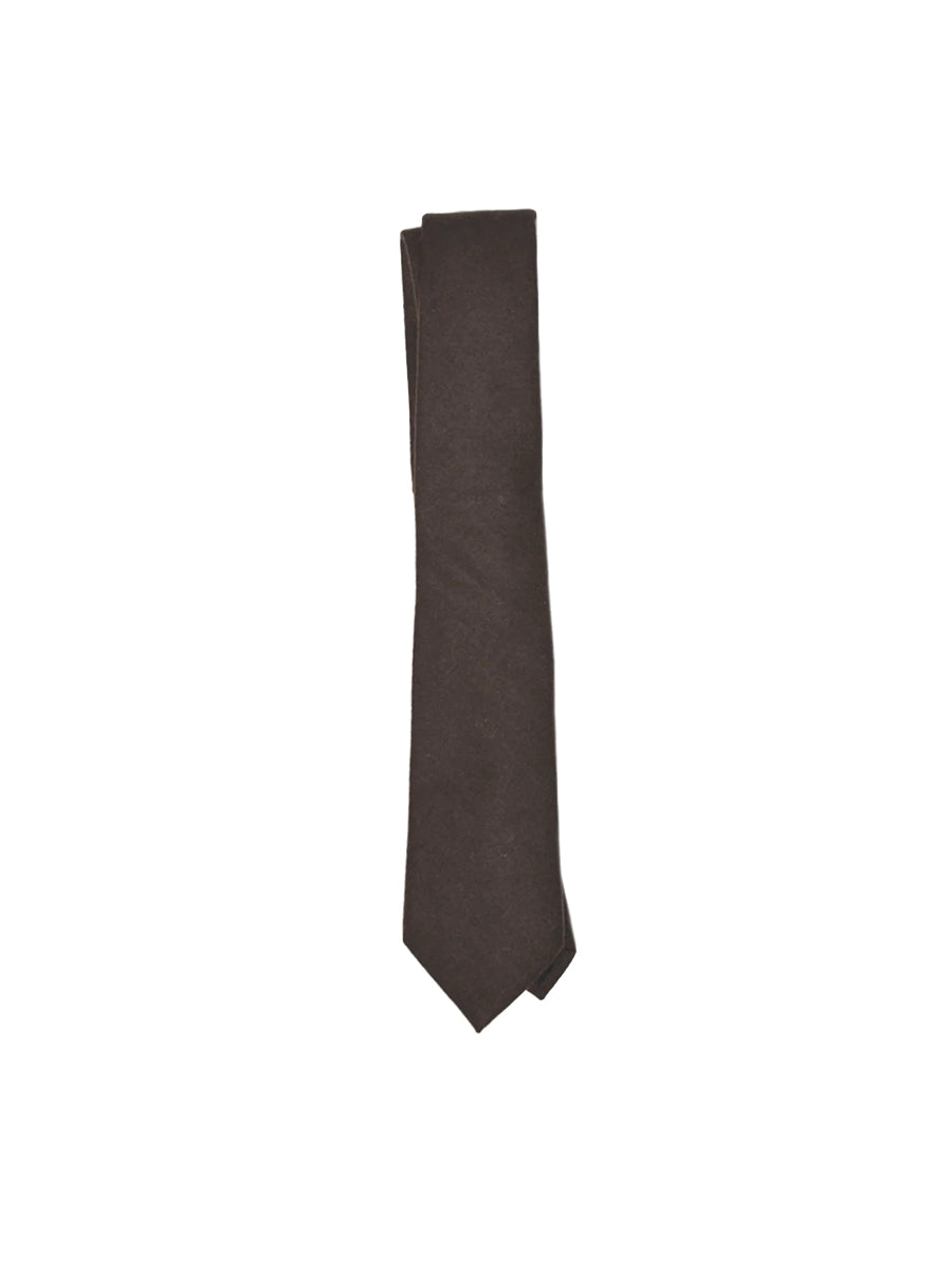 Wool Tie - Dark Brown