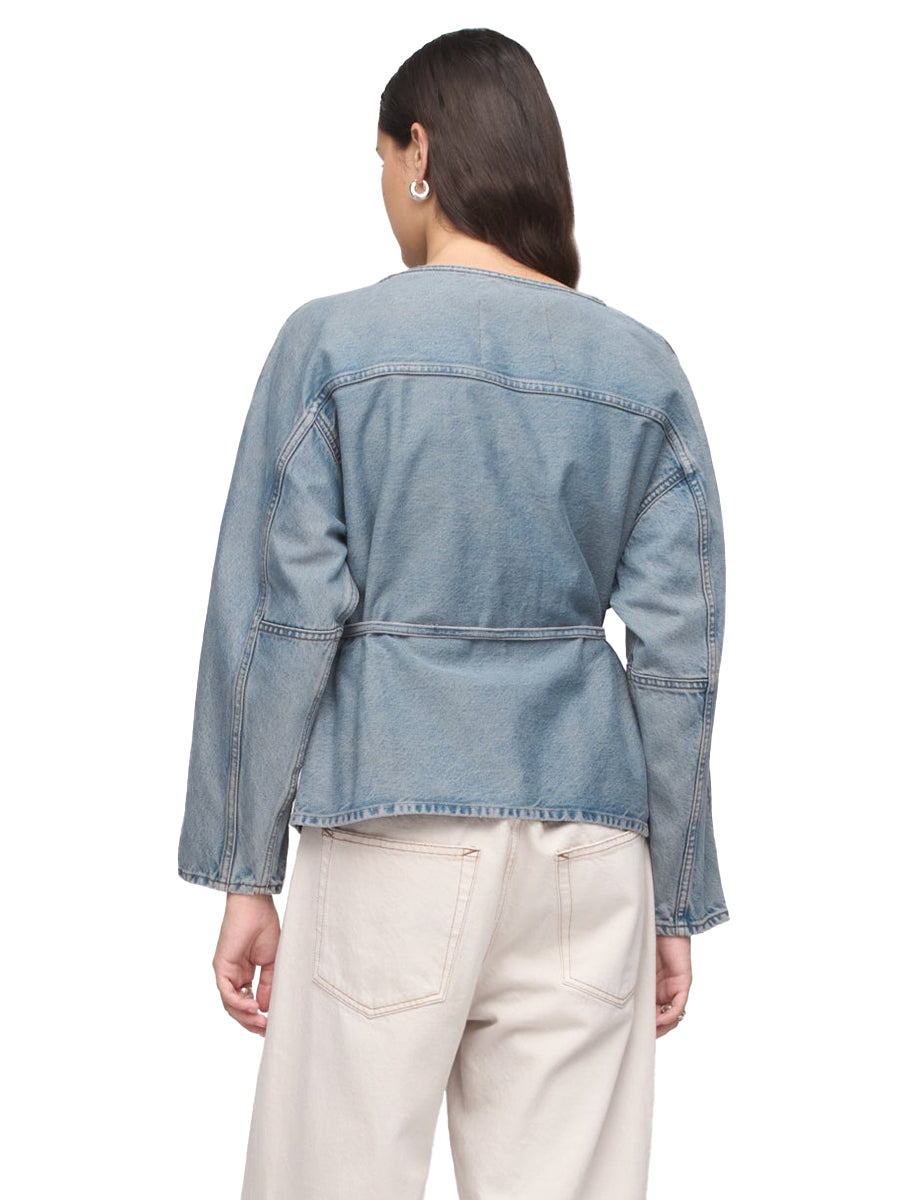 Denim Wrap Sweatshirt - Worn Ink
