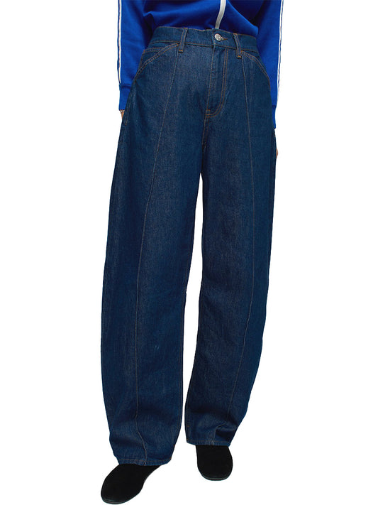 Lido Pintuck Barrel Jeans - Rinse