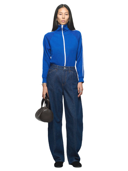 Lido Pintuck Barrel Jeans - Rinse