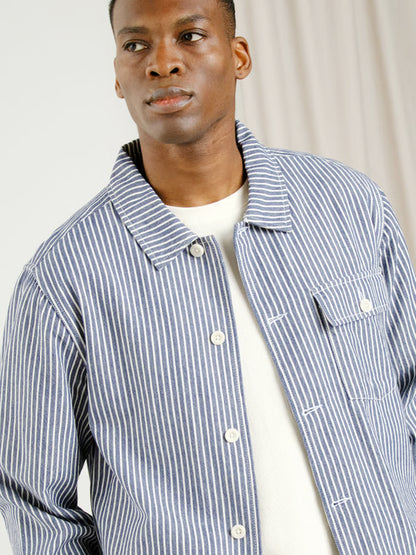 Kangos Work Stripe Jacket - Blue