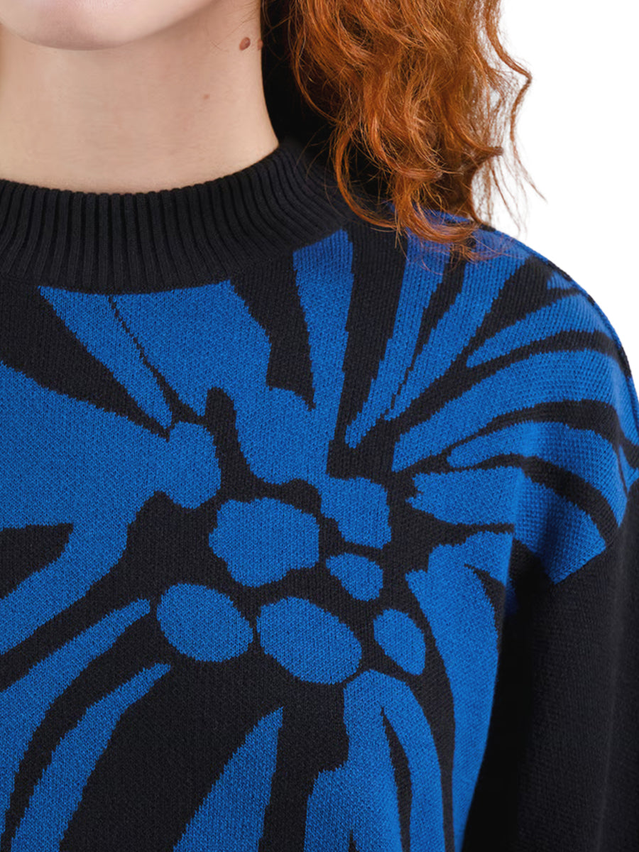 Limhamn Sweater - Big Flower Blue