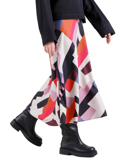 Mellby Heavy Skirt - Abstract Chaos Multi