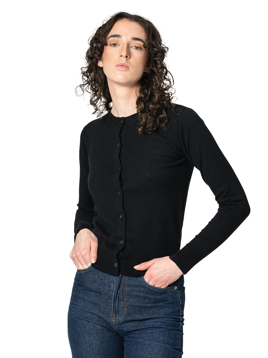 Merino Cardigan - Black