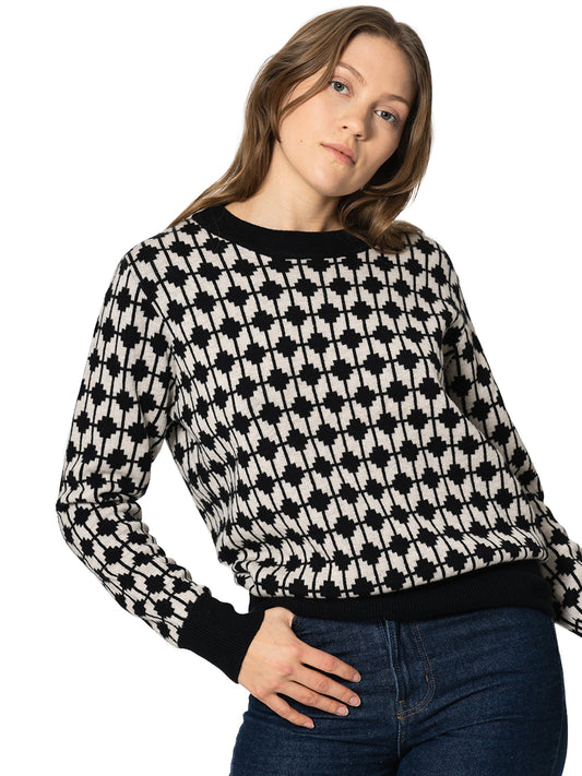 Merino Dhaka Sweater - Black