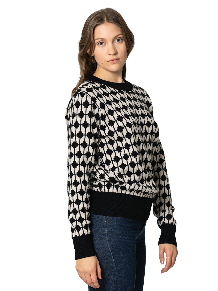 Merino Dhaka Sweater - Black